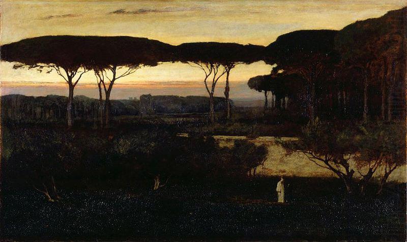 Pines and Olives at Albano,, George Inness